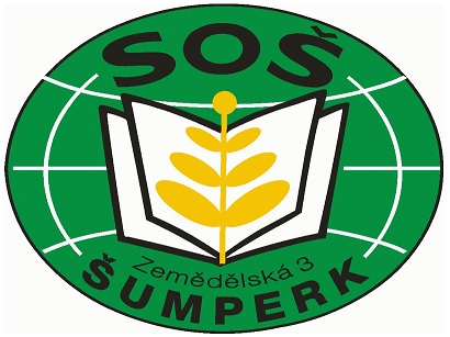 Logo van de Middelbare Beroepsschool in Šumperk, opgericht in 1867 als de derde landbouwschool in het toenmalige land Moravië-Silezië.